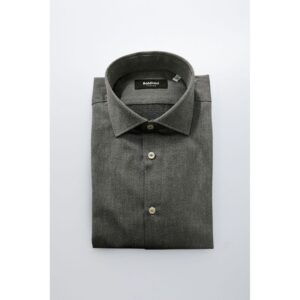 Gray Cotton Men Shirt