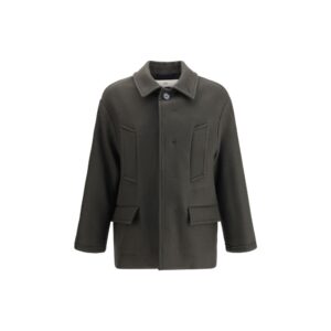 Gray Fleece Wool Coat