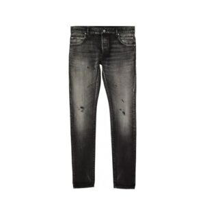 Black Cotton Skinny Jeans