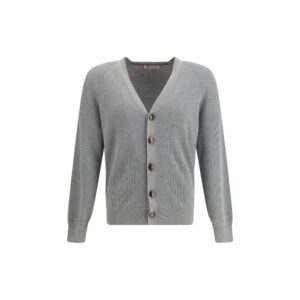Gray Cotton Cardigan