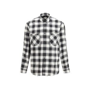 Black Cotton Pattern Shirt