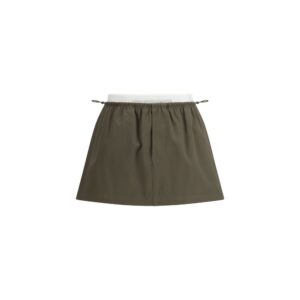 Bicolor Cotton Mini Skirt