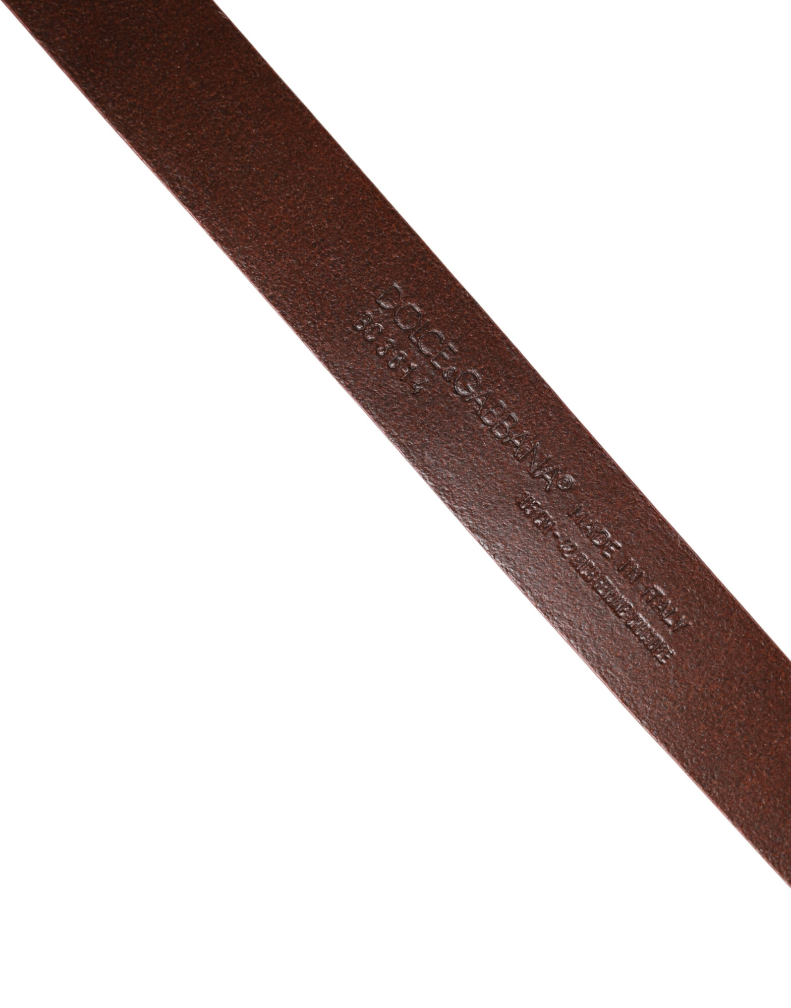 Dolce & Gabbana - Red Leather Gold Tone Metal Buckle Men Belt
