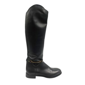 Black Leather Women Boot