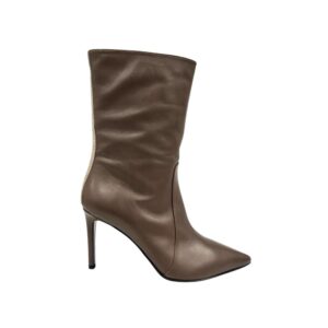 Brown Leather Women Boot