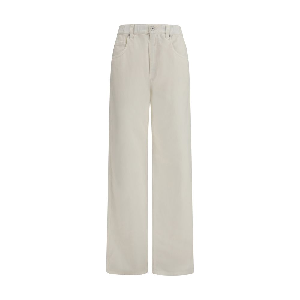 Brunello Cucinelli - White Cotton Jeans Denim