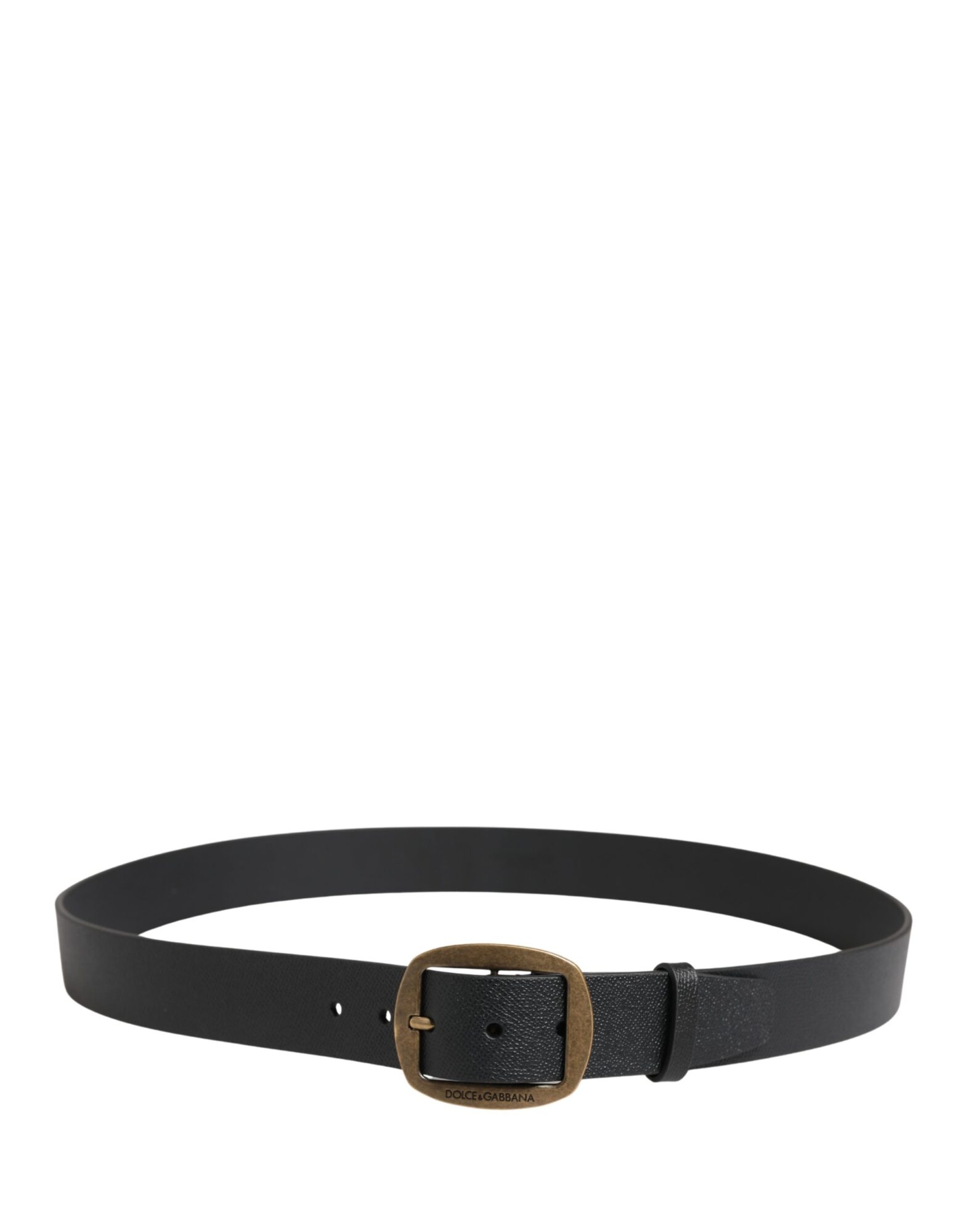 Dolce & Gabbana - Men Black Classic Leather Metal Buckle Belt