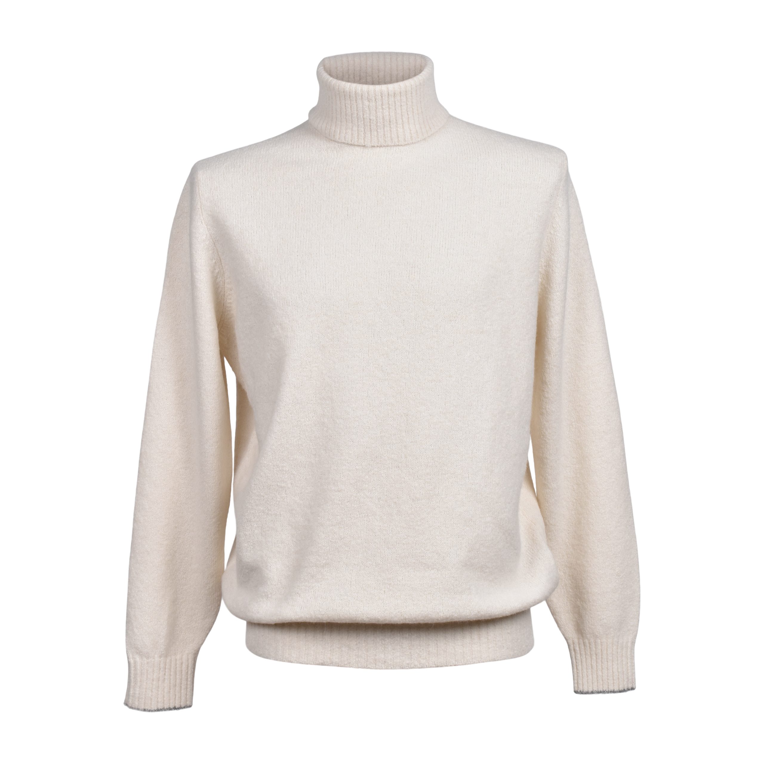 Brunello Cucinelli - White Leather Turtleneck