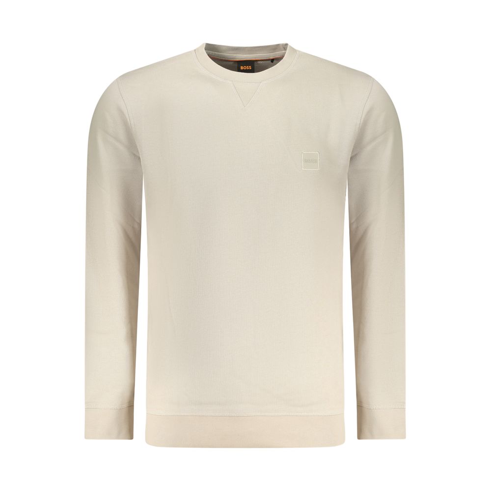 Hugo Boss - Beige Cotton Men Sweatshirt