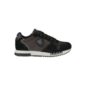 Black Polyurethane Men Sneaker