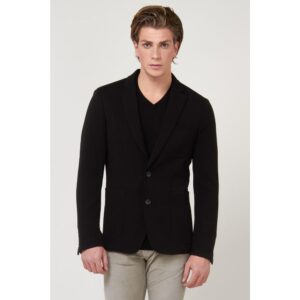Black Polyester Blazer