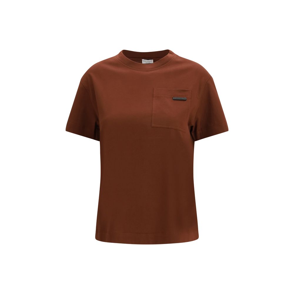 Brunello Cucinelli - Brown Cotton T-Shirt