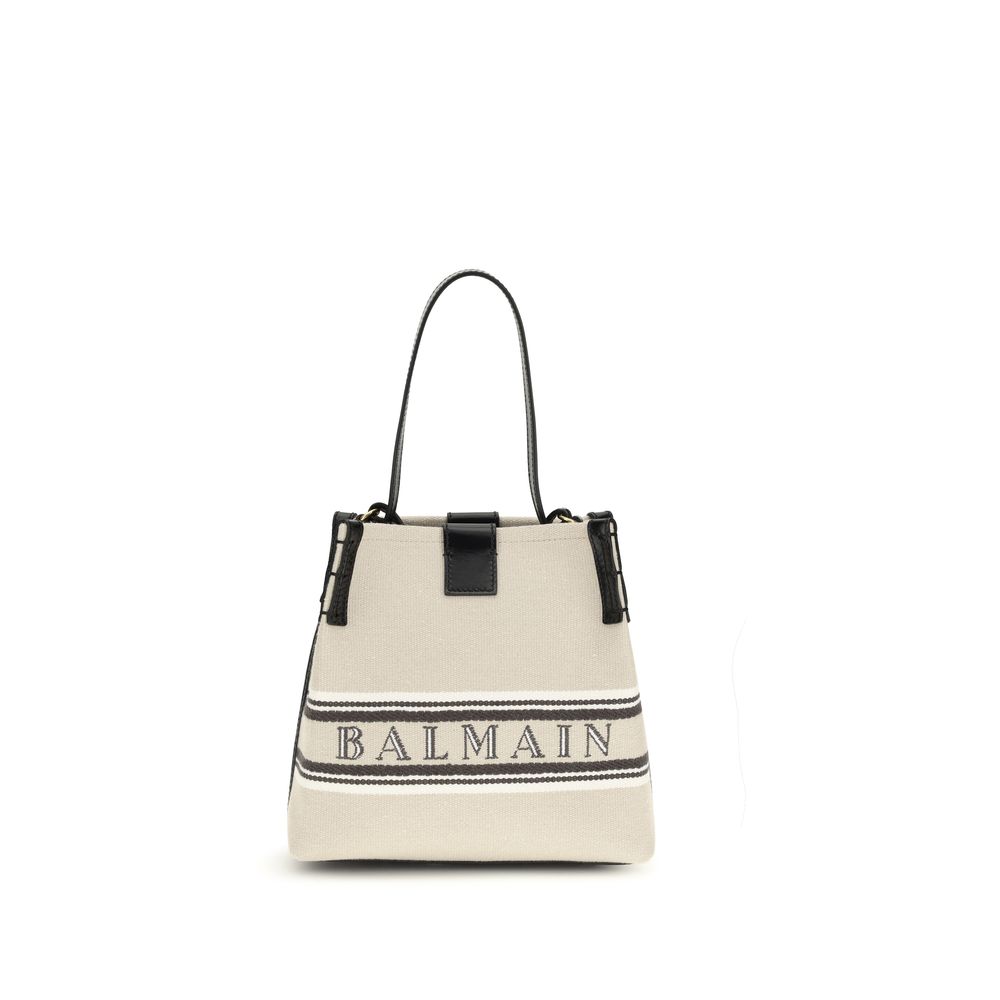 Balmain - Beige Cotton Shoulder Bag