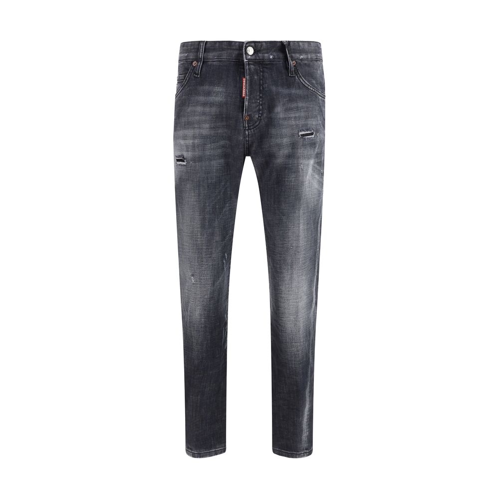 Dsquared² - Black Cotton Slim Fit Jeans