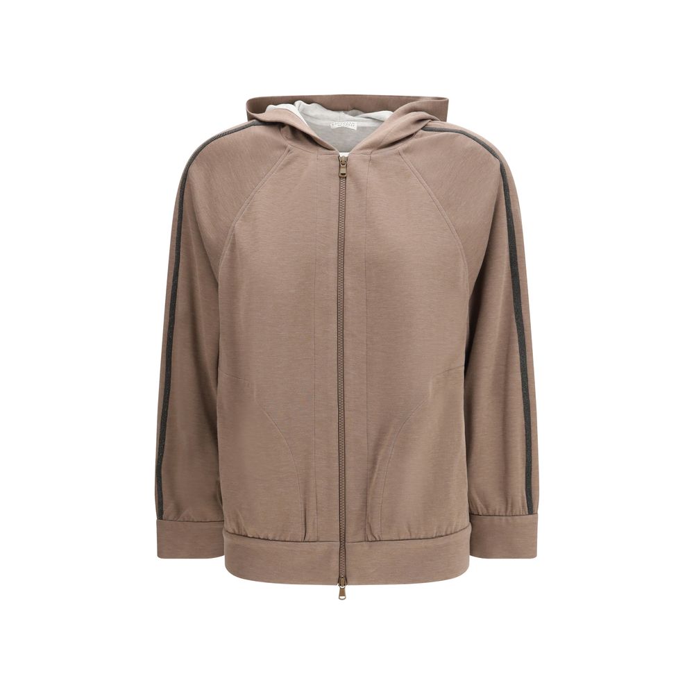 Brunello Cucinelli - Brown Silk Sweatshirt