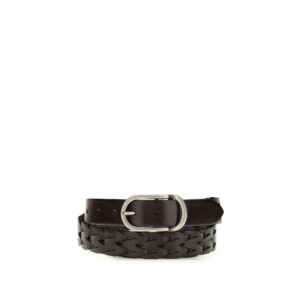 Black Calf Leather Bos Taurus Belt
