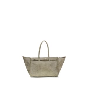 Beige Calf Leather Bos Taurus Shoulder Bag