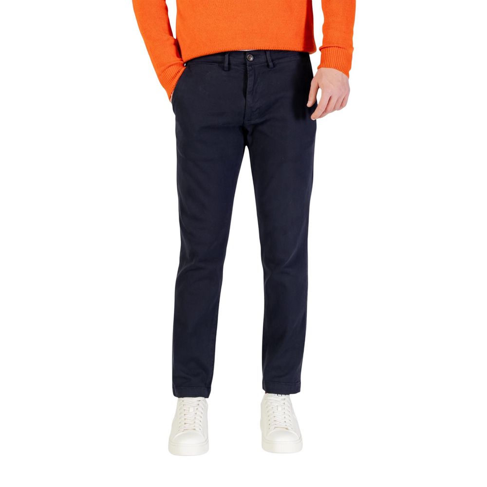 Borghese - Blue Cotton Skinny Pants