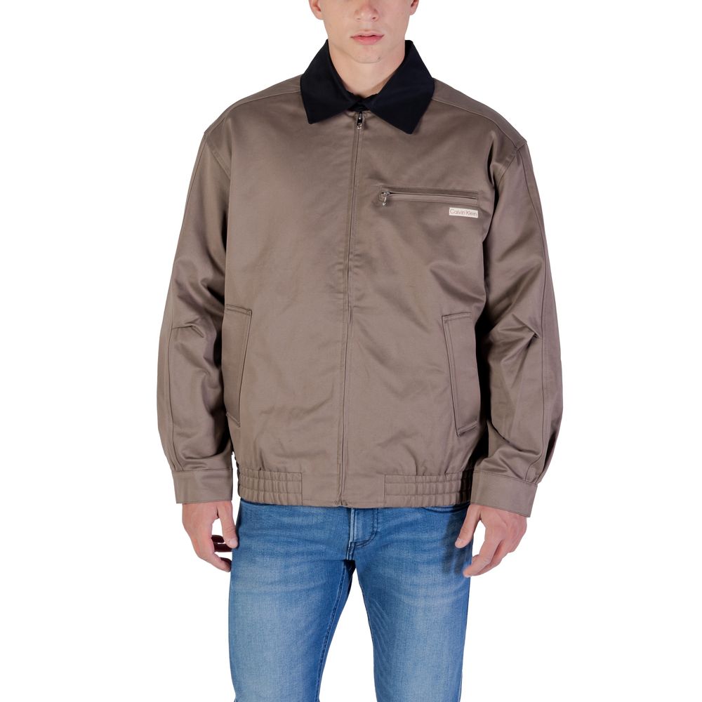 Calvin Klein Jeans - Brown Cotton Bomber