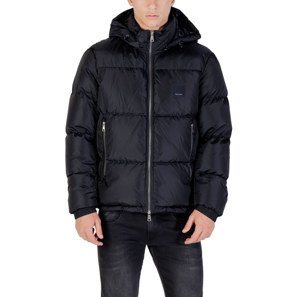Armani Exchange - Blue Polyamide Coat