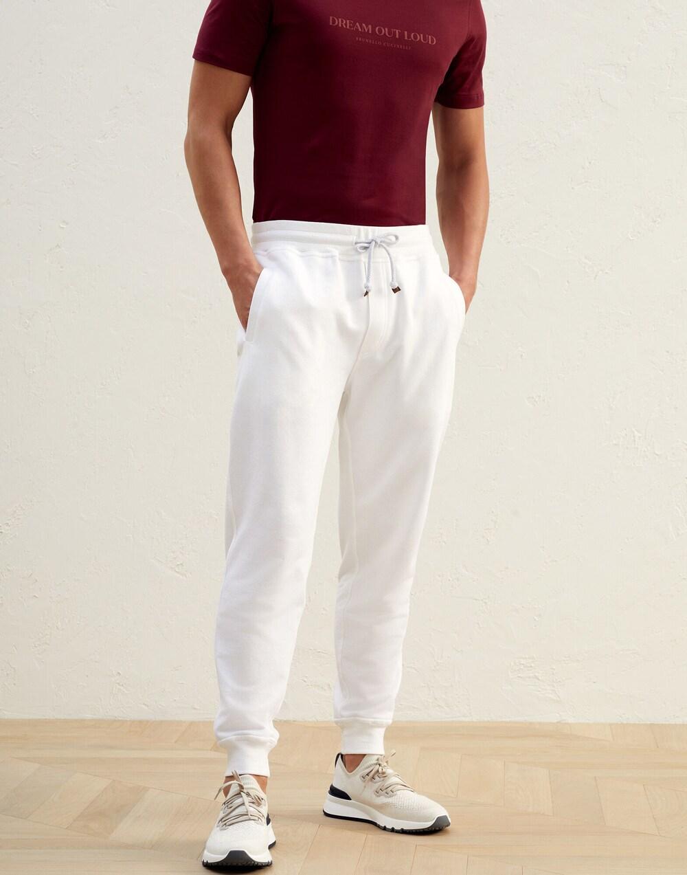 Brunello Cucinelli - White Cotton Joggers (Workout Pants)