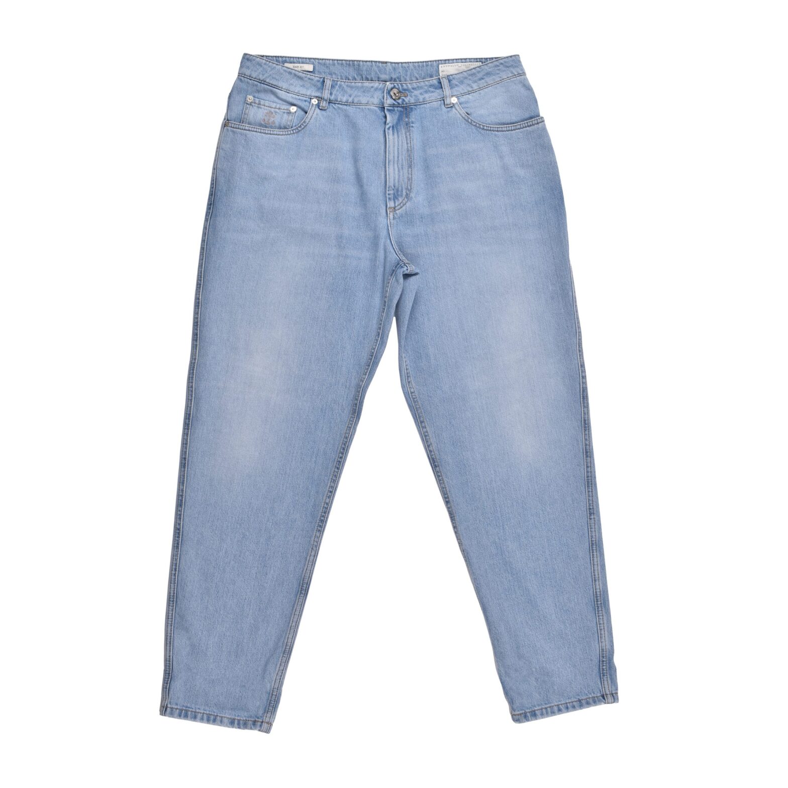 Brunello Cucinelli - Blue Cotton Relaxed Fit Jeans