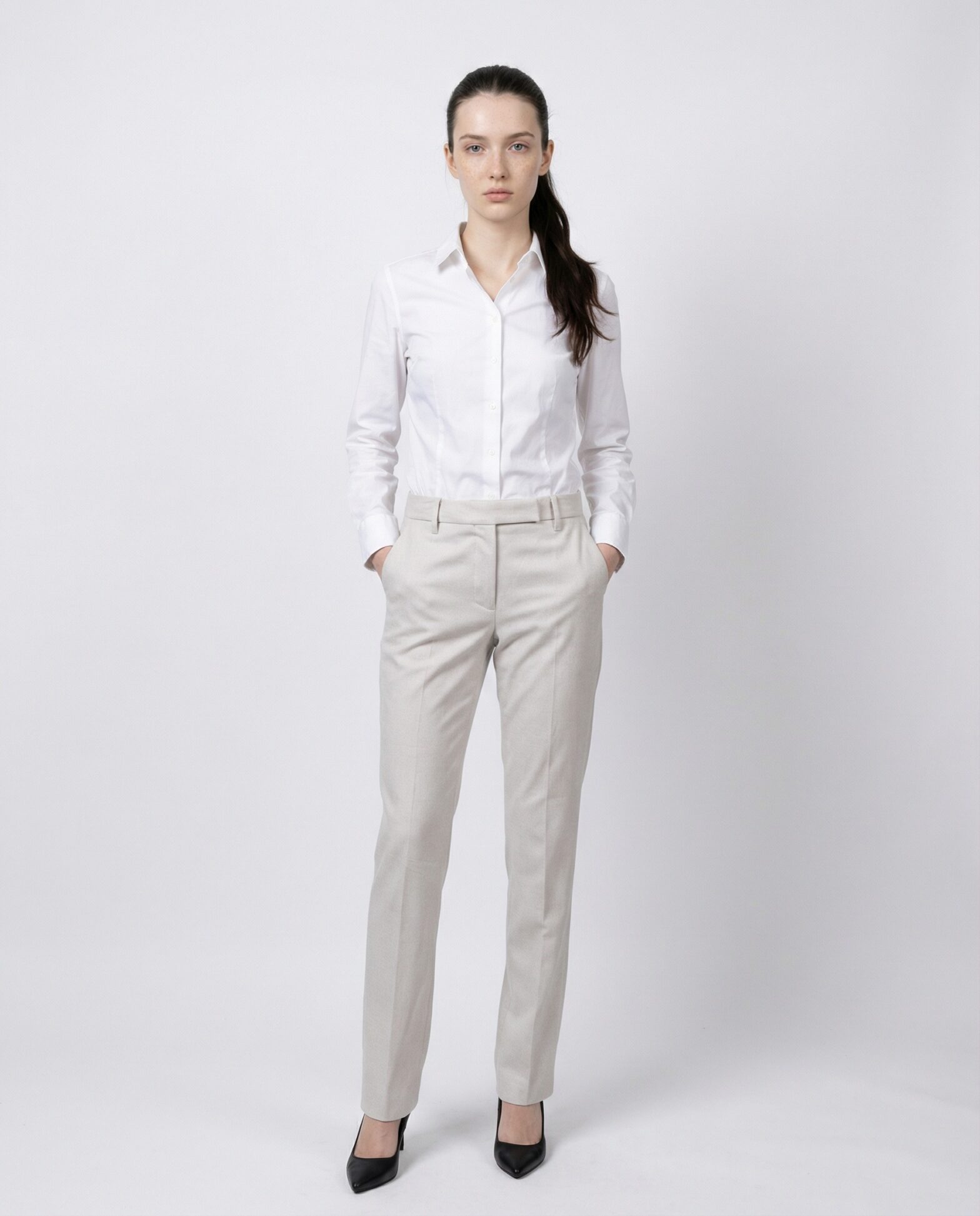 Brunello Cucinelli - White Cotton Casual Pants