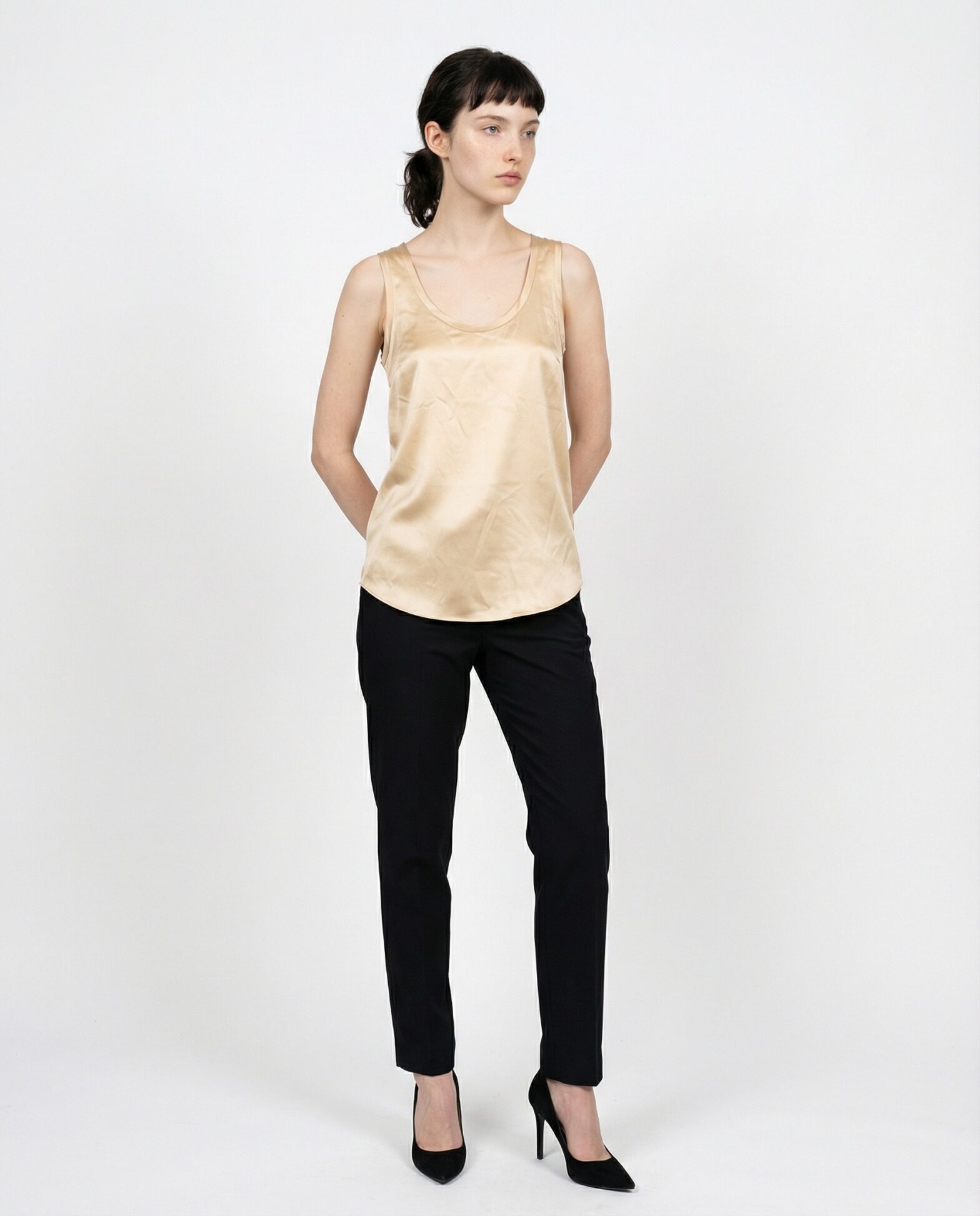 Brunello Cucinelli - Beige Silk T-Shirt