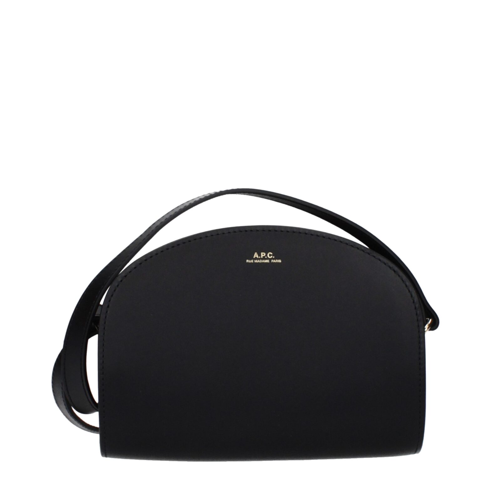 A.P.C. - Black Leather Crossbody Bag