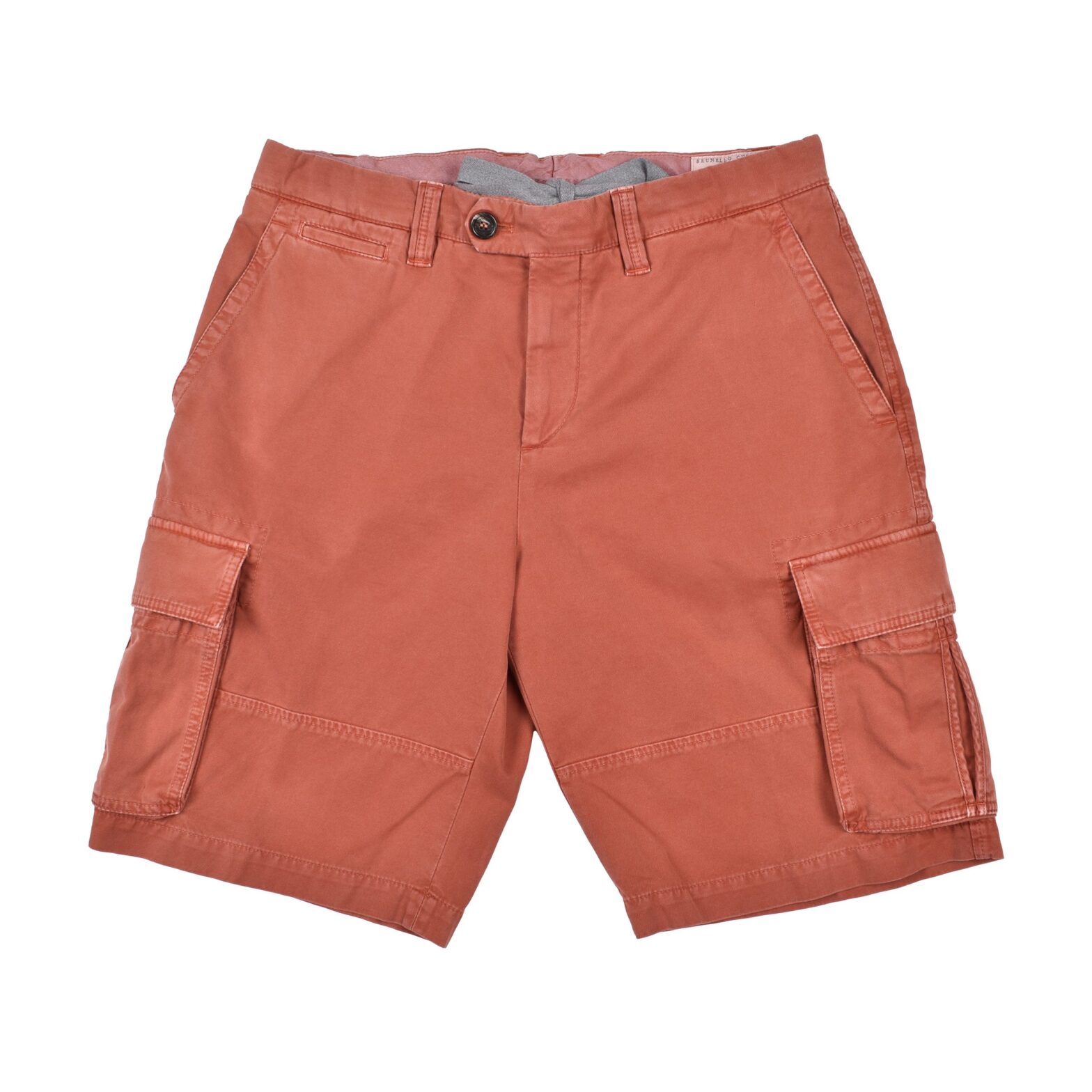 Brunello Cucinelli - Orange Cotton Bermuda Shorts