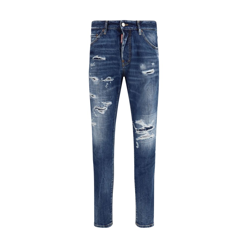 Dsquared² - Blue Cotton Slim Fit Jeans