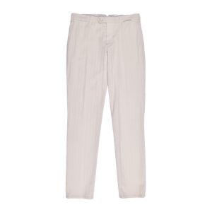 Beige Cotton Casual Pants