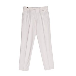White Cotton Casual Pants