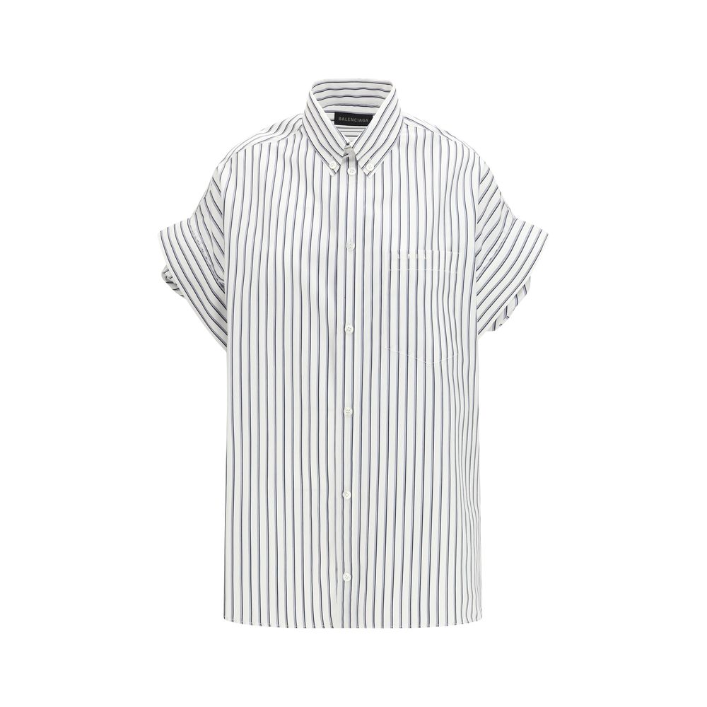 Balenciaga - White Cotton Shortsleeve Shirt