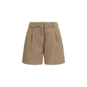 Beige Cotton Bermuda Shorts