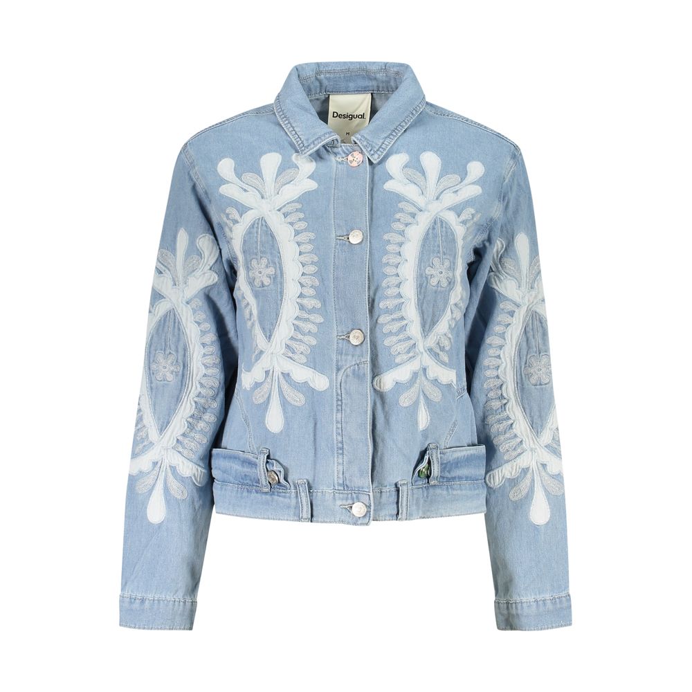 Desigual - Azzurro Cotton Women Jacket