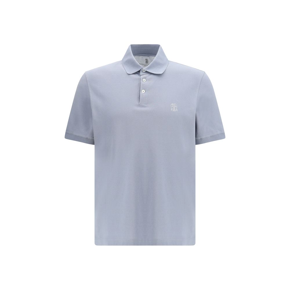 Brunello Cucinelli - Blue Cotton Polo Shirt