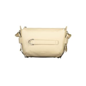 Beige Leather Women Handbag