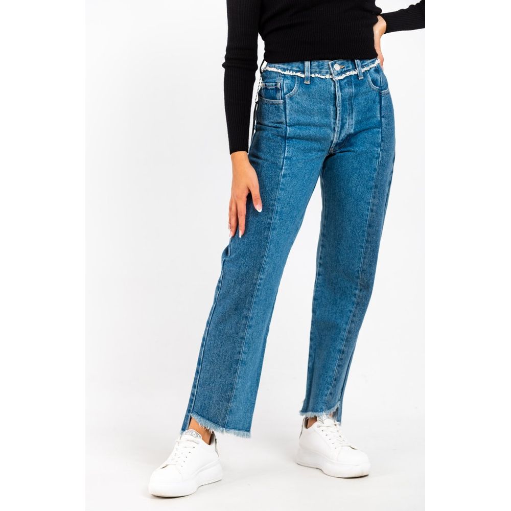 Gas - Blue Cotton Straight-Leg Jeans
