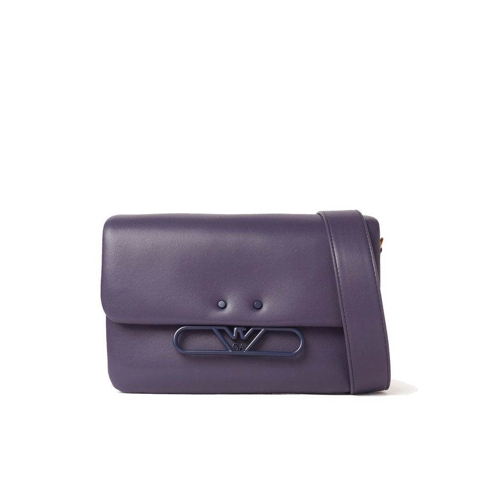 Emporio Armani - Purple Bovine Leather Crossbody Bag
