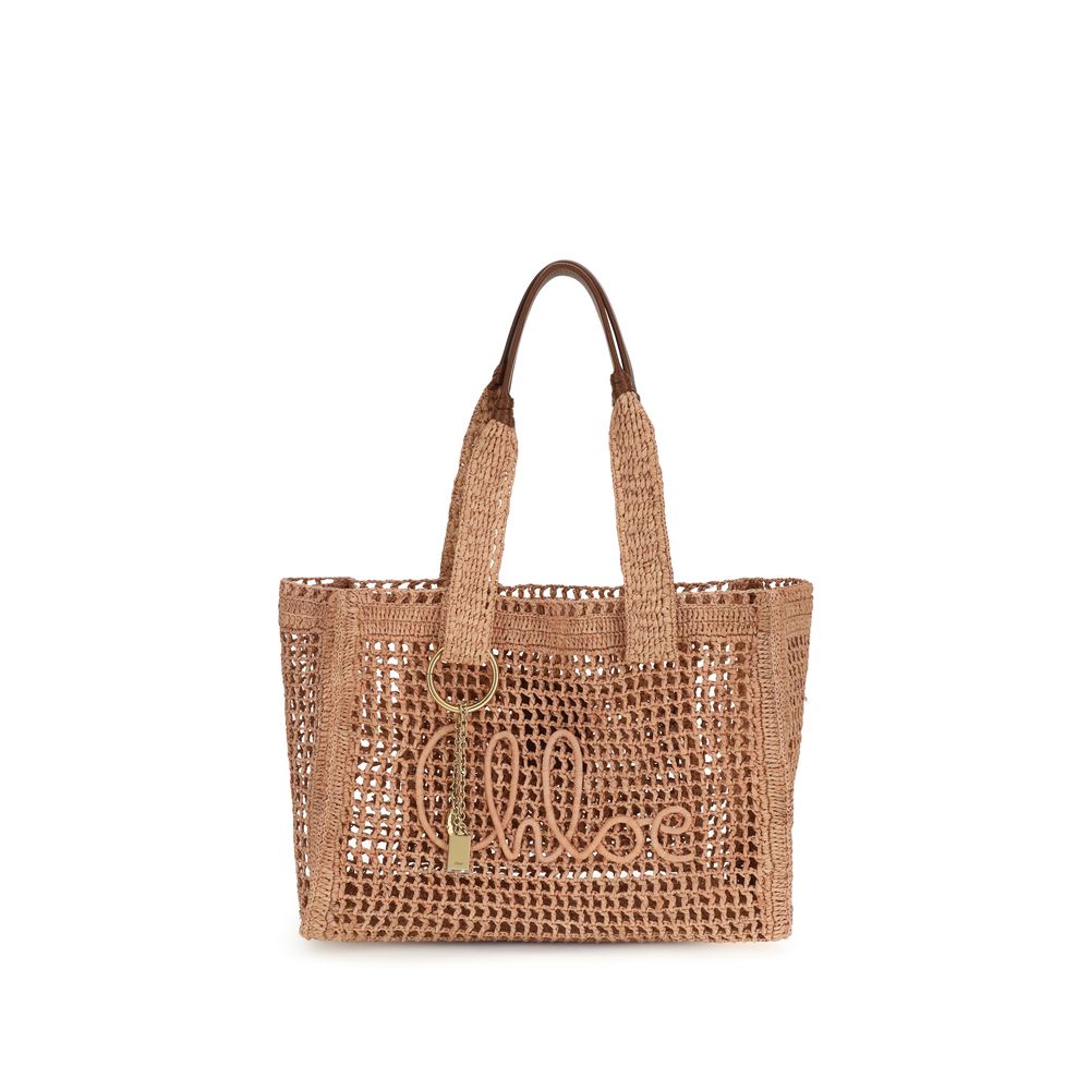 Chloé - Beige Raffia Shoulder Bag