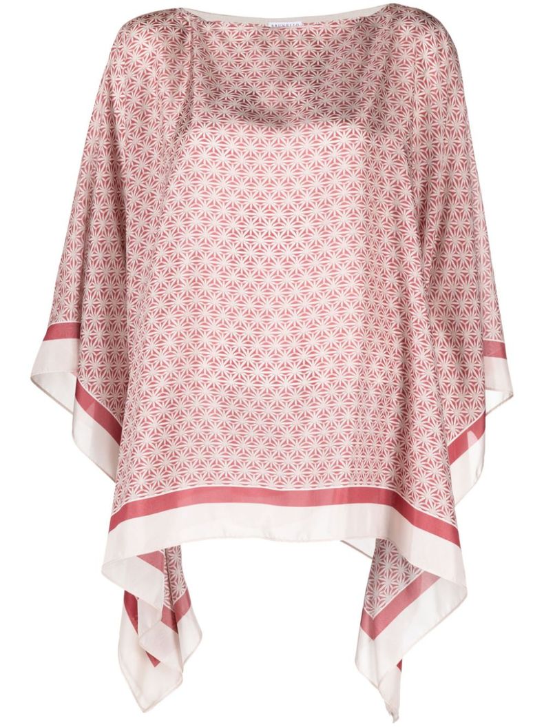 Brunello Cucinelli - Red Silk T-Shirt