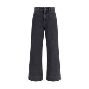 Black Cotton High-Waisted Jean