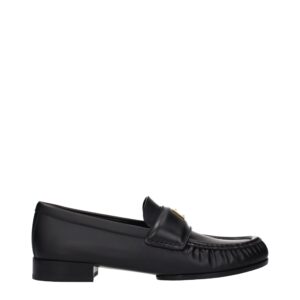 Black Leather Slip-On Loafers