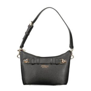 Black Polyurethane Women Handbag