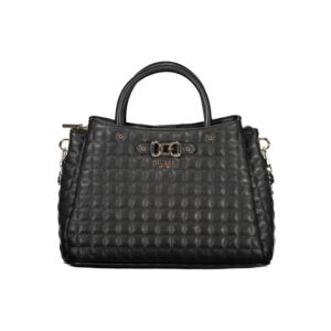 Black Polyurethane Women Handbag