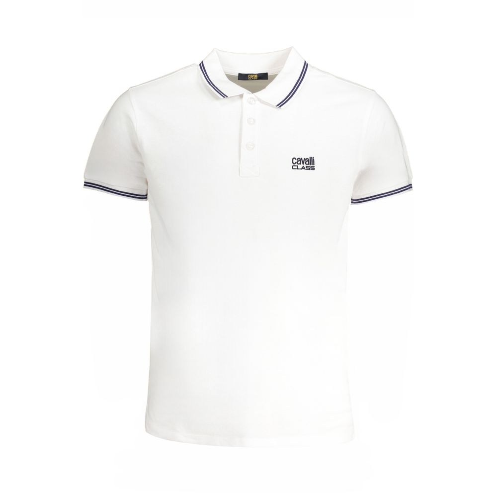 Cavalli Class - Bianco Cotton Men Polo