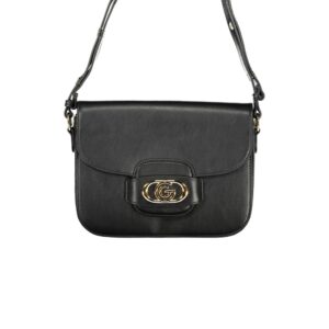 Black Polyurethane Women Handbag