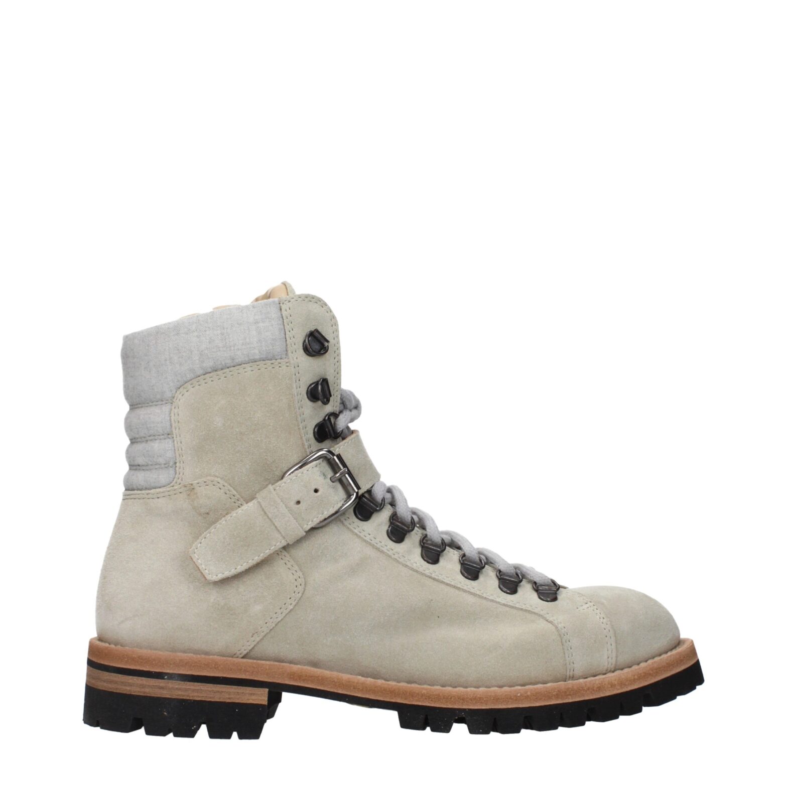 Eleventy - Beige Leather Ankle Boots