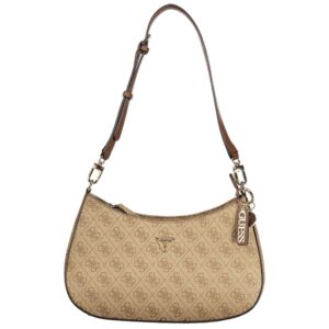 Beige Polyurethane Women Handbag